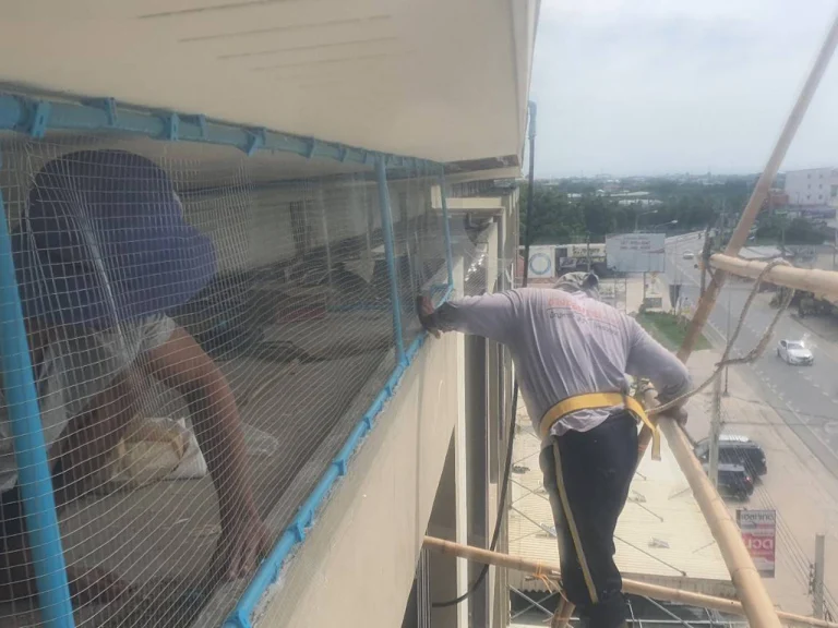 ติดตั้งตาข่ายกันนก